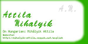 attila mihalyik business card