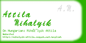 attila mihalyik business card